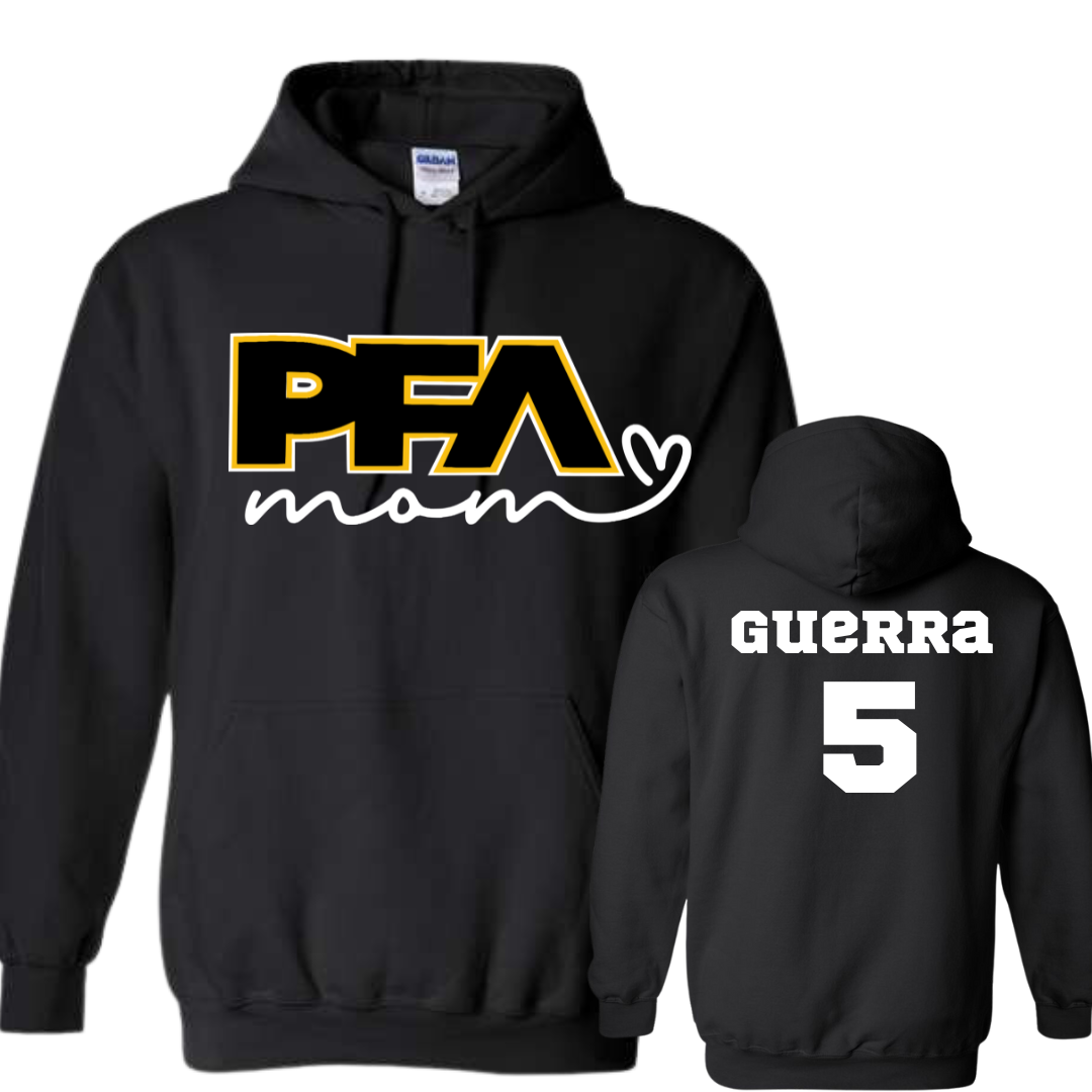 PFA Mom with Heart baseball Hoodie