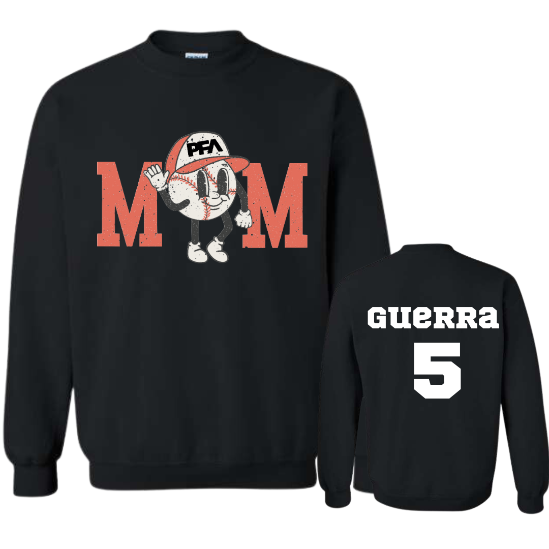 PFA Mom with Baseball Crew Neck Sweatshirt