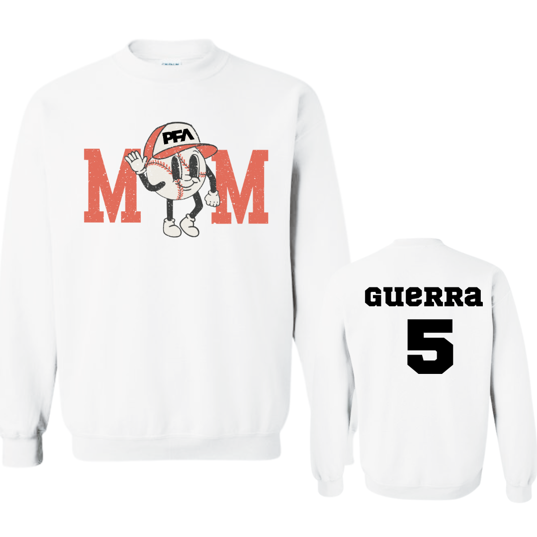 PFA Mom with Baseball Crew Neck Sweatshirt