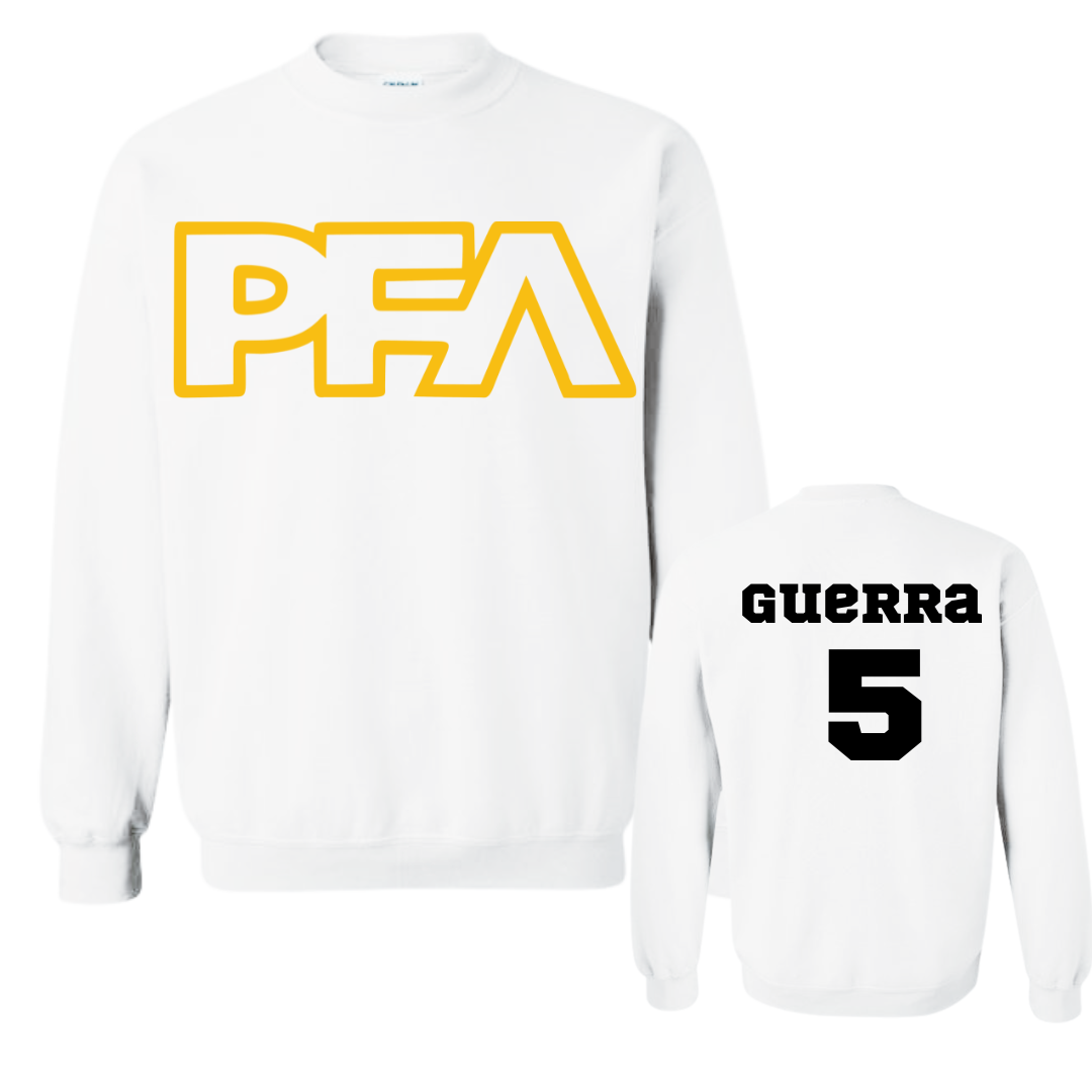 PFA Yellow Outline Logo Crew Neck Sweatshirt