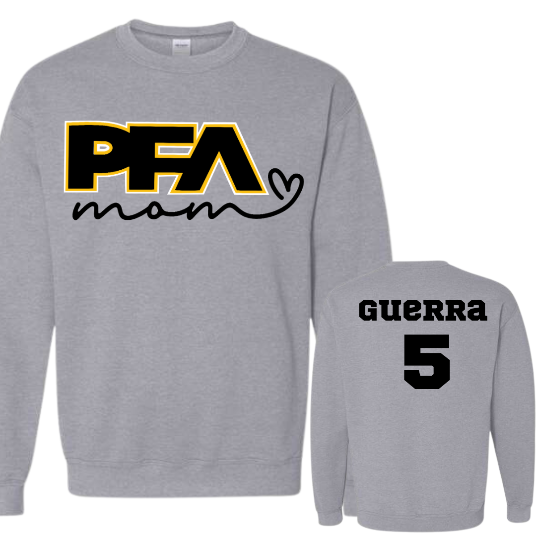 PFA Mom with Heart Crew Neck Sweatshirt