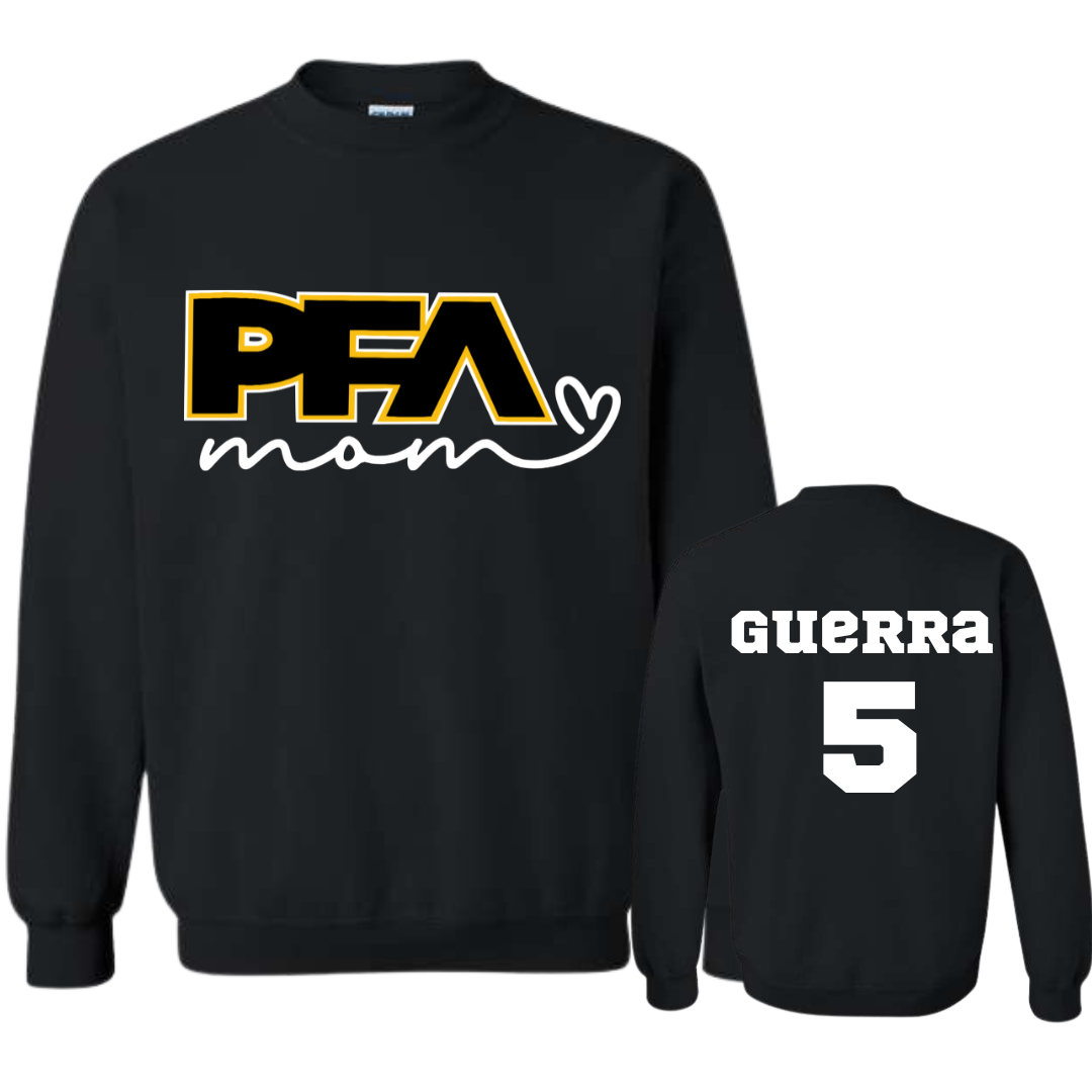 PFA Mom with Heart Crew Neck Sweatshirt