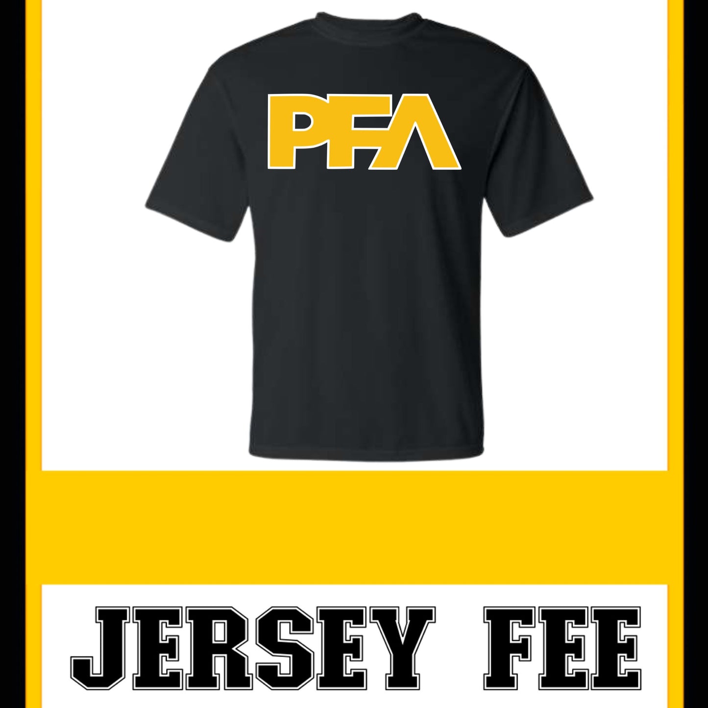 PFA Jersey - Black with Yellow and White